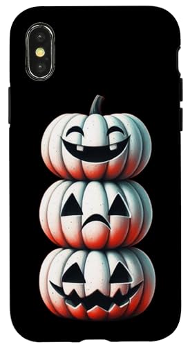 Hülle für iPhone X/XS Süßes Halloween Herbst Kürbis Shirt Frauen Leopard Kürbis von Cute Fall Peace Love Design Women Men Girls Kids