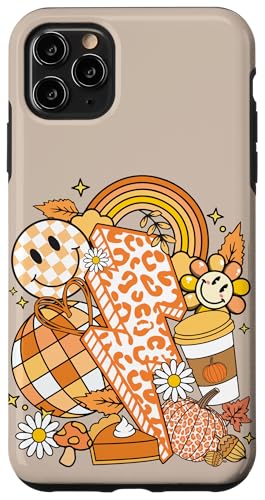 Hülle für iPhone 11 Pro Max Retro Herbst Blätter Kürbis Gewürz Floral Fall Discokugel von Cute Fall Vibes Graphic