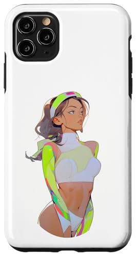 Hülle für iPhone 11 Pro Max Burnette Model trägt futuristisches Outfit Illustration von Cute Fashion Model Illustrations