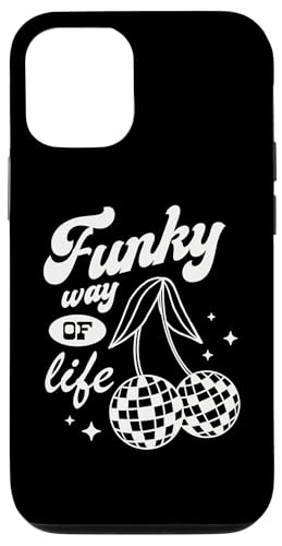 Hülle für iPhone 12/12 Pro Retro Funky Discokugel Kirschen Groovy Valentinstag Trend von Cute Funny Retro Valentine's Day Trendy T-Shirts