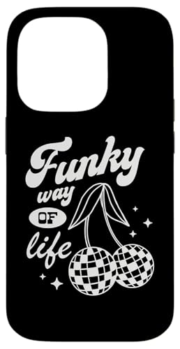 Hülle für iPhone 14 Pro Retro Funky Discokugel Kirschen Groovy Valentinstag Trend von Cute Funny Retro Valentine's Day Trendy T-Shirts