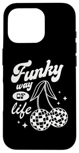 Hülle für iPhone 16 Pro Retro Funky Discokugel Kirschen Groovy Valentinstag Trend von Cute Funny Retro Valentine's Day Trendy T-Shirts