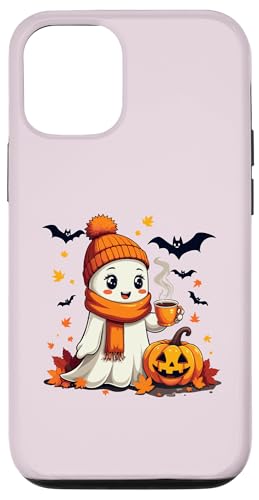 Hülle für iPhone 13 Pro Niedlicher Geist trinken Kaffee Halloween Geist Kaffee Frauen Mädchen von Cute Ghost Drinking Coffee Halloween Ghost Coffee