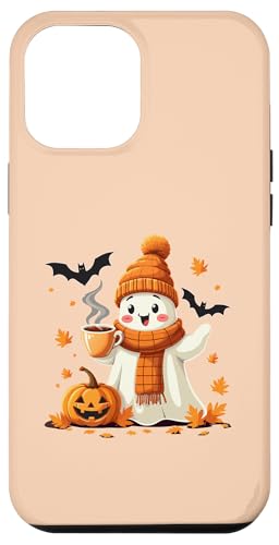 Hülle für iPhone 15 Plus Lustiger süßer Geist trinkt Kaffee Halloween Geist Eiskaffee von Cute Ghost Drinking Coffee Halloween Ghost Coffee