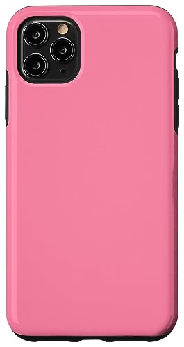 Hülle für iPhone 11 Pro Max Schlichtes Flamingo-Rosa von Cute Girly Colors Minimal Designs