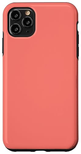 Hülle für iPhone 11 Pro Max Schlichtes Korallenrosa von Cute Girly Colors Minimal Designs