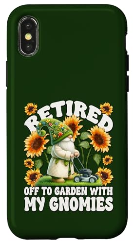 Retired Gnome Dad For Gardeners Retirement And Lawn Mower Hülle für iPhone X/XS von Cute Gnome Lawn Mowing Stuff For Lawn Mower Lovers