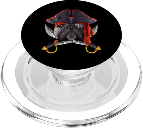 Piratenkostüm Französische Bulldogge Jolly Roger PopSockets PopGrip für MagSafe von Cute Halloween Pirate Animals