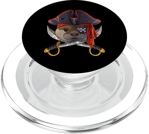 Piratenotter Jolly Roger Halloween Kostüm gekreuzte Knochen PopSockets PopGrip für MagSafe von Cute Halloween Pirate Animals