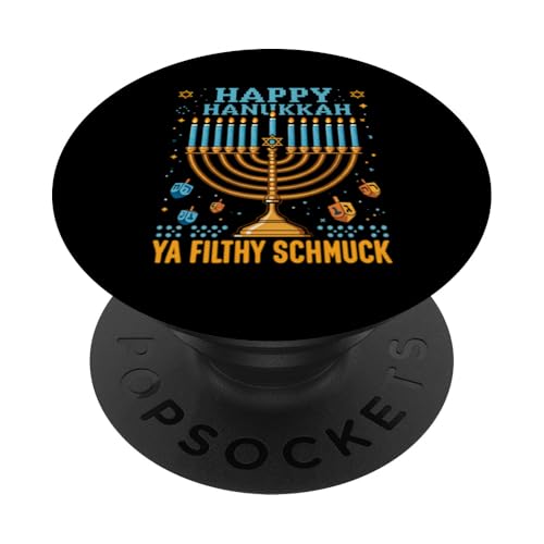 Chanukkah Jüdisches Festival Jude Menora Hebräisch Chanukka PopSockets Klebender PopGrip von Cute Hanukkah Shirts