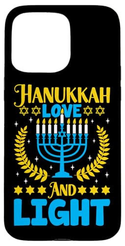 Hülle für iPhone 15 Pro Max Chanukkah Jüdisches Festival Jude Menora Hebräisch Chanukka von Cute Hanukkah Shirts