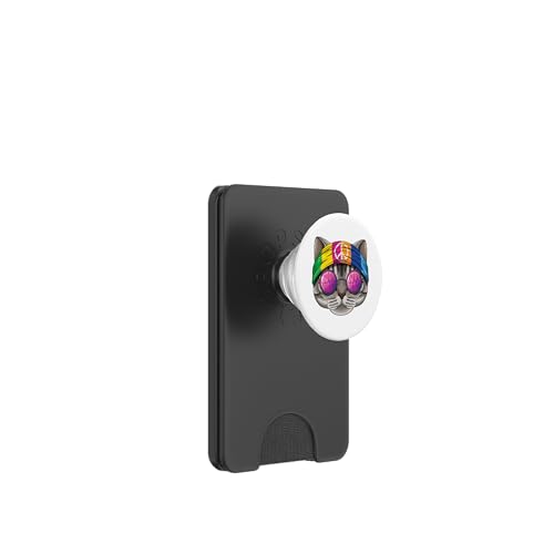 Hippie American Shorthair Liebe Friedenszeichen 70er Jahre PopSockets PopWallet für MagSafe von Cute Hippie Animals