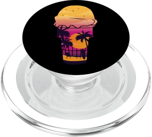 Eiscreme Sunset Beach Cone Eisbecher PopSockets PopGrip für MagSafe von Cute Ice Cream Lover Boy Girl HS0