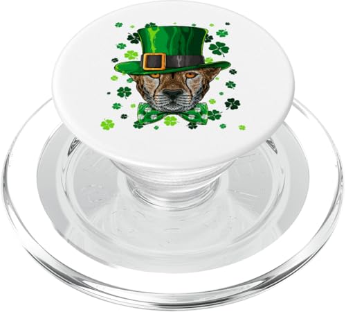 Cheetah St Patricks Day Tierkochtopf Kleeblatt PopSockets PopGrip für MagSafe von Cute Irish Animals