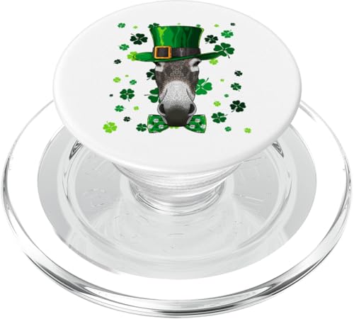 Donkey St Patricks Day Tierkobold Hut Kleeblatt PopSockets PopGrip für MagSafe von Cute Irish Animals