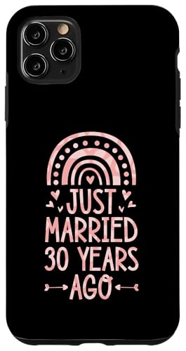 Hülle für iPhone 11 Pro Max Gerade verheiratet vor 30 Jahren Geburtstag eines schwulen Paares Rainbow von Cute Just Married Quotes Accessories for Couples