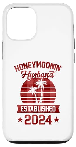 Hülle für iPhone 15 Flitterwochen-Ehemann gegründet 2024 Flitterwochen-Ehemann von Cute Just Married Quotes Accessories for Couples