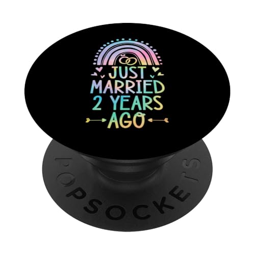 Passender Hochzeitstag Just Married vor 2 Jahren PopSockets mit austauschbarem PopGrip von Cute Just Married Quotes Accessories for Couples