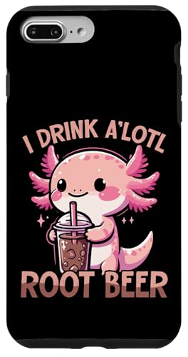 Hülle für iPhone 7 Plus/8 Plus Ich trinke A'lotl Root Beer Lustiges Axolotl Kawaii von Cute Kawaii Axolotl Drinking