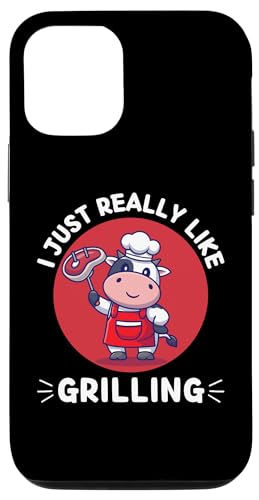 Hülle für iPhone 14 Kawaii Cute Cow Ich grille einfach gerne Kawaii Aesthetic von Cute Kawaii Cow I Just Really Like Grilling