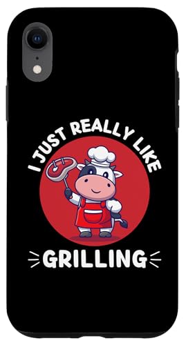 Hülle für iPhone XR Kawaii Cute Cow Ich grille einfach gerne Kawaii Aesthetic von Cute Kawaii Cow I Just Really Like Grilling