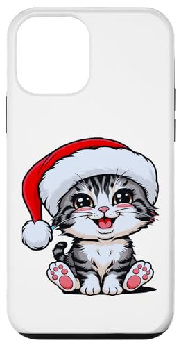 Hülle für iPhone 12 mini Niedliches Kätzchen, Weihnachtsmannmütze, Katzenliebhaber, Katze, Mutter, Papa von Cute Kitten Lover Christmas Theme Clothing Co.