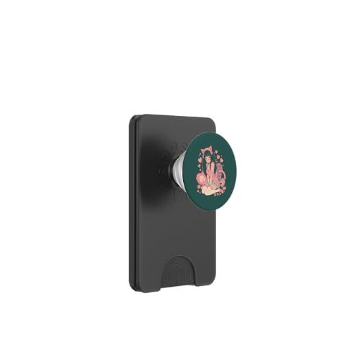 Valentines Anime Katze Mädchen Manga Herzen Kawaii Cute Holiday PopSockets PopWallet für MagSafe von Cute Kitty Cat Anime Waiifu Valentines Day Heart