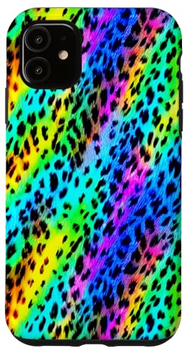 Hülle für iPhone 11 Leopard Regenbogen für Damen und Mädchen von Cute Leopard for Women Girls