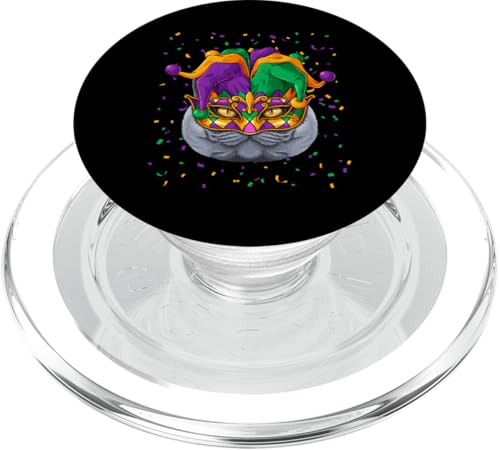 Britisches Kurzhaar, Mardi Gras Gesicht Karneval Narren Festival PopSockets PopGrip für MagSafe von Cute Mardi Gras Animals