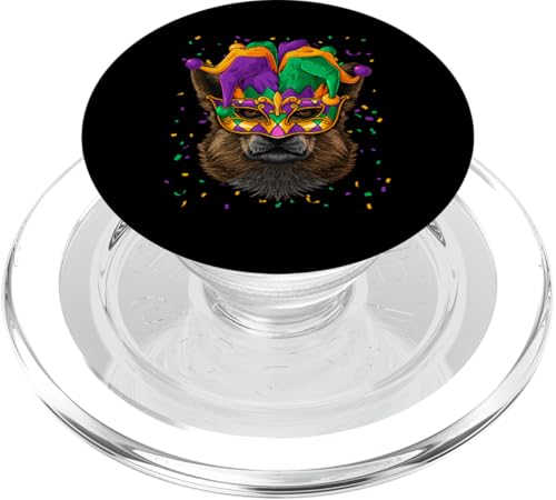 Corgi Mardi Gras Hundegesicht Karneval Narren Festival PopSockets PopGrip für MagSafe von Cute Mardi Gras Animals