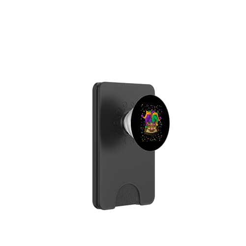 Eule Mardi Gras Tier Gesicht Karneval Narren Festival PopSockets PopWallet für MagSafe von Cute Mardi Gras Animals