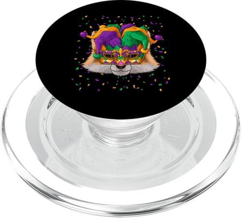 Fuchs Mardi Gras Tiergesicht Karneval Narren Festival PopSockets PopGrip für MagSafe von Cute Mardi Gras Animals