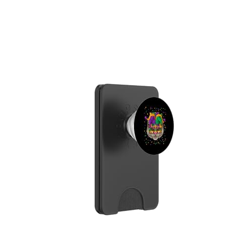 Ragdoll Mardi Gras Katze Gesicht Karneval Narren Festival PopSockets PopWallet für MagSafe von Cute Mardi Gras Animals