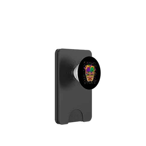 Yorkshire Terrier Mardi Gras Gesicht Karneval Narren Festival PopSockets PopWallet für MagSafe von Cute Mardi Gras Animals