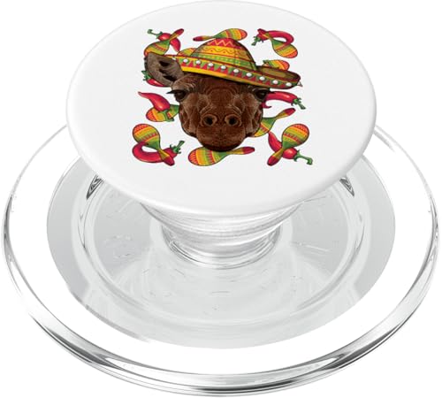 Cinco de Mayo Giraffe Sombrero Mexikanische Giraffe Fiesta Party PopSockets PopGrip für MagSafe von Cute Mexican Animals