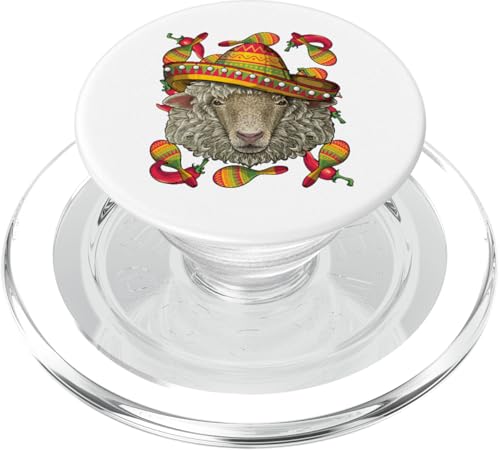 Cinco de Mayo Schaf Sombrero Mexikanisches Schaf Fiesta Party PopSockets PopGrip für MagSafe von Cute Mexican Animals