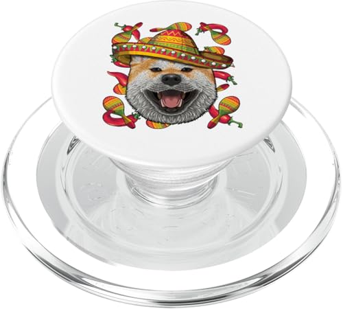 Cinco de Mayo Shiba Inu Sombrero Mexikanische Hunde Fiesta PopSockets PopGrip für MagSafe von Cute Mexican Animals