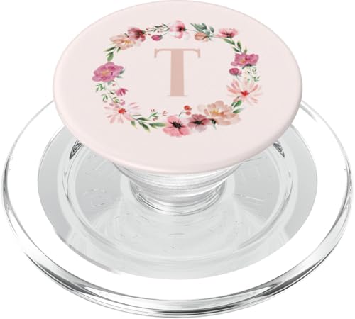 Niedlicher Buchstabe T Initiale Monogramm T PopSockets PopGrip für MagSafe von Cute Monogram Letter Design