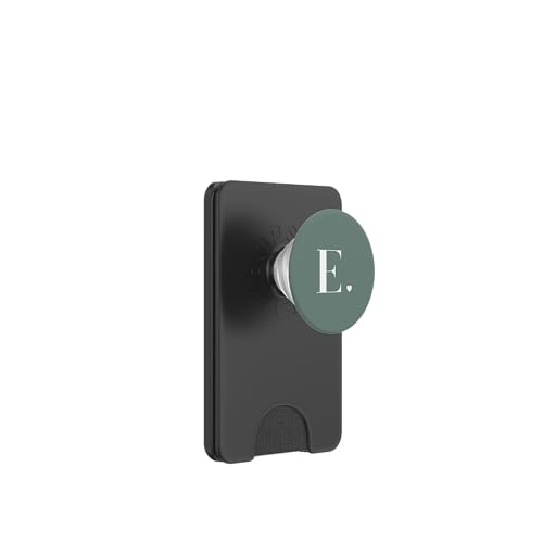 Salbeigrün Niedlicher Buchstabe E Initiale Herz Monogramm PopSockets PopWallet für MagSafe von Cute Monogram Letter Design