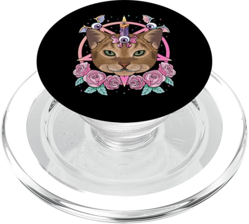 Pastell Goth Abessinier Pagan Creepy Menhera Abessinier Katze PopSockets PopGrip für MagSafe von Cute Pastel Goth Animals