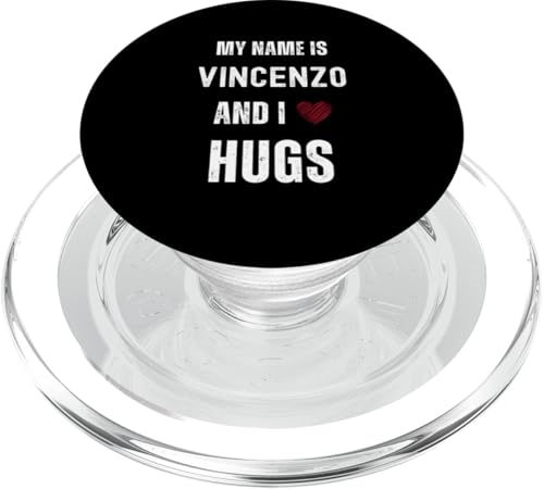 Niedlicher personalisierter Name ist Vincenzo und ich liebe Umarmungen PopSockets PopGrip für MagSafe von Cute Personal Funny Quotes For Men And Boys