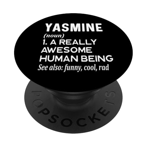 Yasmine Name - Lustige Namensdefinition - Vorname Wörterbuch PopSockets Klebender PopGrip von Cute Personalized Name Apparel for Men Women by RJ