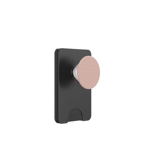 Boho Tiny Polka Dot Rockabilly, niedlicher beiger Polkadot PopSockets PopWallet für MagSafe von Cute Polka Dot Designs