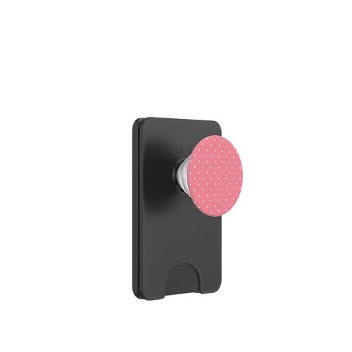 Boho Tiny Polka Dot Rockabilly, niedliches rosafarbenes Polkadot PopSockets PopWallet für MagSafe von Cute Polka Dot Designs