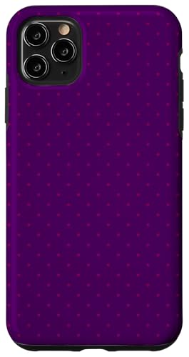 Hülle für iPhone 11 Pro Max Winzige Polka Dot Rockabilly Cute Lila Rot Polkadot von Cute Polka Dot Designs