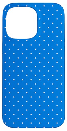 Hülle für iPhone 14 Pro Max Boho Tiny Polka Dot Rockabilly, niedlicher blauer Polkadot von Cute Polka Dot Designs