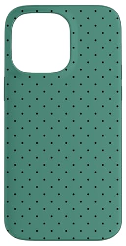 Hülle für iPhone 14 Pro Max Winzige Polka Dot Rockabilly Cute Black & Green Polkadot von Cute Polka Dot Designs