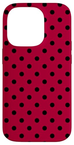 Niedlich, rot und schwarz, gepunktet Hülle für iPhone 14 Pro von Cute Polka Dot Designs