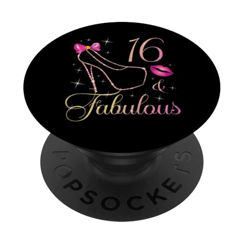 16 & Fabulous 16 Jahre, Königin, 16. Geburtstag, Mädchen zum Geburtstag PopSockets Klebender PopGrip von Cute Queens Birthday Party