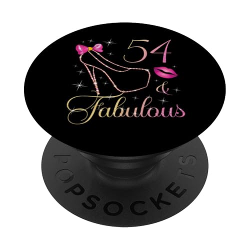 54 & Fabulous 54 Jahre alte Königin zum 54. Geburtstag, Frau zum Geburtstag PopSockets Klebender PopGrip von Cute Queens Birthday Party